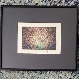 Wall art peacock ready to hang